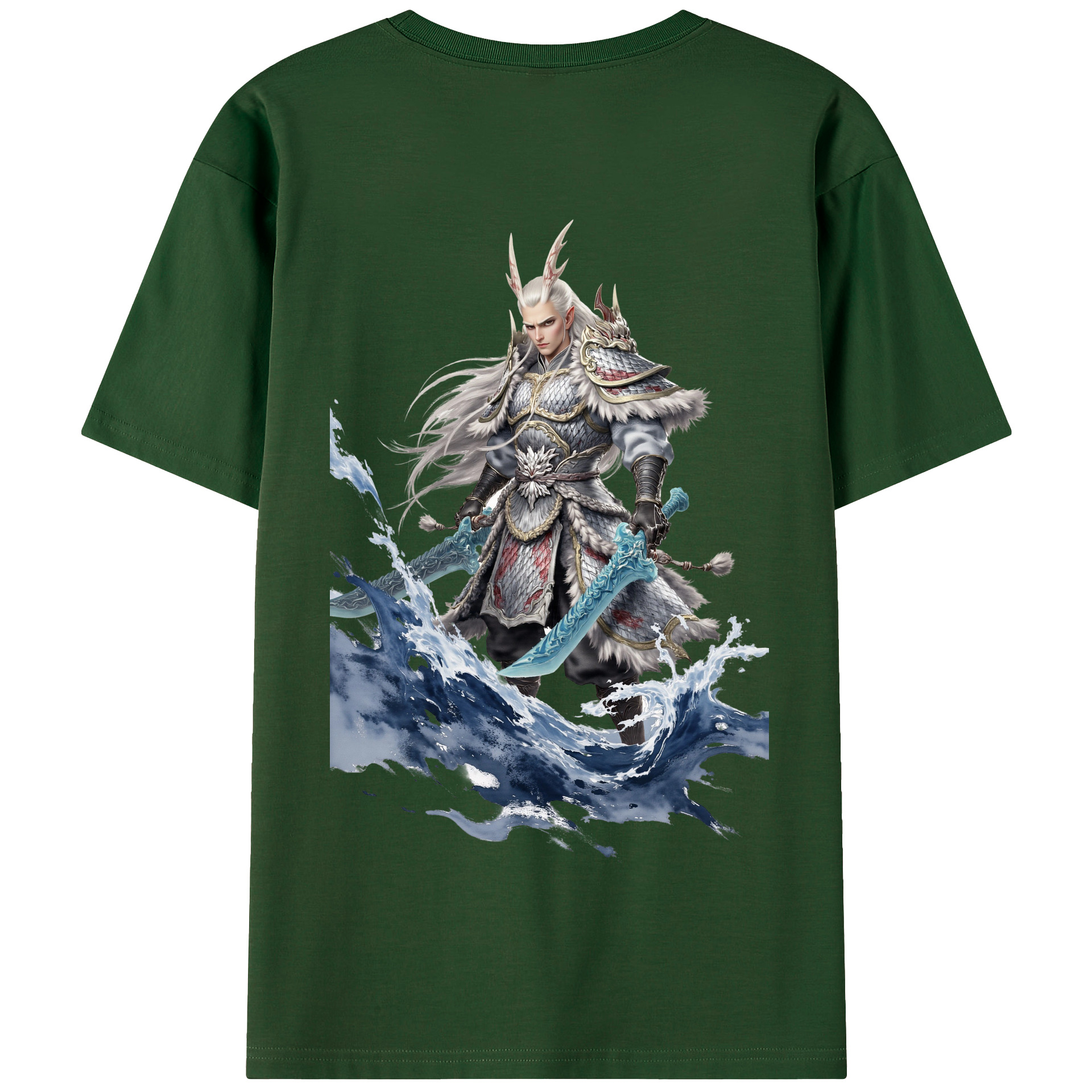 （画像用） Ne Zha 2 ナタ 魔童の大暴れ 綿100％半袖Tシャツ（背面プリント）